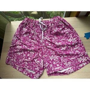 Columbia PFG Sandy River Pink Tropical Island Print‎ Shorts Women Small